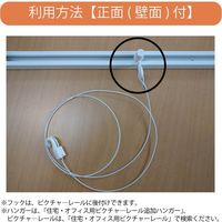 【住宅・オフィス用】 TOSO L-1_15B ピクチャ―レール追加フック_正面付け <ホワイト> 1個（直送品）