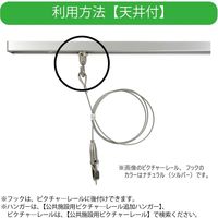 【公共施設用】 TOSO T-1_30A_WHI ピクチャ―レール追加フック_天井付け <ホワイト> 1個（直送品）