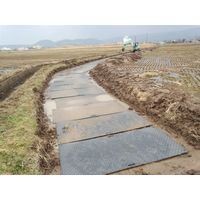 ウッドプラスチックテクノロジー 工事用敷板 Wボード 両面凸 カラー:黒 1mx2m WB-D-1mx2m 1個（直送品）