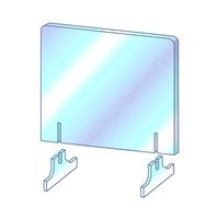 アズワン 透明PET樹脂 飛沫防止パーテーション(窓なし) Mサイズ 650×900mm 64-3246-61 1枚（直送品）