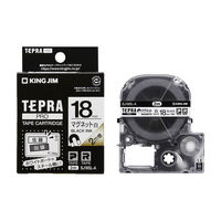 テプラ TEPRA PROテープ マグネットテープ 幅18mm 白ラベル(文字) SJ18SL-A 1個 キングジム（わけあり品）