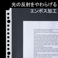 アスクル　リング式ファイル用ポケット　A4タテ　30穴　丈夫な穴で50枚収容厚口　1袋（50枚入）  オリジナル（わけあり品）