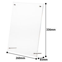 片面用L型　ビス留めカード立て　レジサイン　A4　1個　アスクル  オリジナル（わけあり品）