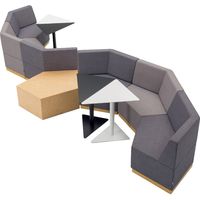 【軒先渡し】オリバー サイドテーブル 三角ベース 昇降 幅560×奥行660×高さ665~965mm ホワイト 1台（直送品）