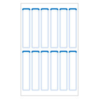オキナ パリオシール フィルムカバー付名札シール 65×13mm 青 PS642 1袋（60片）