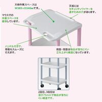 アズワン 【組立済み】モバイルPCカート 532×445×950mm 白 7-1435-04-86 1個（直送品）