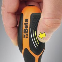 Beta ベータ マイナスドライバー 軸長125mm 刃幅4mm モルフォスグリップ 1221 4X125 1本（直送品）