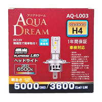 AQUA DREAM LEDヘッドライトバルブ H4 12V 24W 6500K ホワイト 2個 AQ-L003 1個（直送品）
