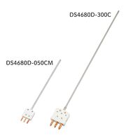 アズワン 温度センサー 白金測温抵抗体 リード線無 φ3.2×100mm オメガミニコネクター付 4-7433-02 1個（直送品）