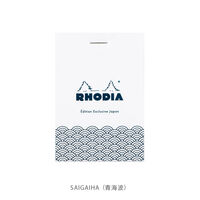 RHODIA ロディア メモ帳 Kissho Monyo No.11 (A7) 80枚 5mm方眼罫 撥水カバー ミシン目入 青海波 1冊（直送品）