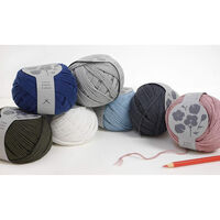 ダルマ(DARUMA) 手編み糸 リネンラミーコットン 50g col.2 ブルー系 4180 DRM4180-2 1セット(5玉)（直送品）