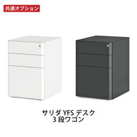 【軒先渡し】ITOKI イトーキ サリダYFSデスク 片面タイプ 2連 棚付き 幅2400×奥行620×高さ1400mm ホワイト 1台（直送品）