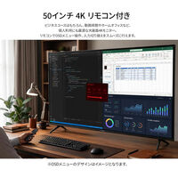ジャパンネクスト 50インチ 4K液晶ディスプレイ 3840x2160 VA HDR 3年保証 JN-V50U-H3（直送品）
