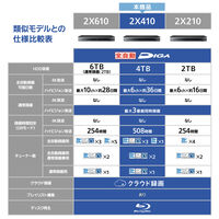 パナソニック ブルーレイディスクレコーダー DMR-2X410 1台