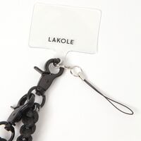 アミアミマルチスマホストラップ ストラップホルダー ブラック×グレー LAKOLE/ラコレ