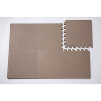 ユノックス ジョイントマット 厚さ約2.0cm 約30cm 6枚set フチ付き ベージュ 557186 1個（直送品）