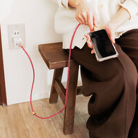 パラデック スマホストラップ カテバ スマホ充電ストラップ ショルダータイプ 130cm ダークピンク 558570 1個（直送品）