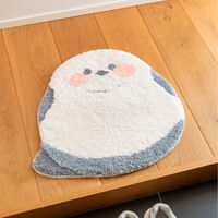 オカ ファンディットアニマル 洗えるマット WH シマエナガ 559035 1個（直送品）
