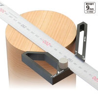 シンワ測定 直尺用センターガイドスコヤ30cm用ブラック 3113854 1個（直送品）