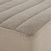 無印良品 両面使い　ベロア　敷パッド　ボックスシーツ型 ＳＤ １２０×２００ｃｍ×１８‐２８ｃｍ用　ライトブラウン  良品計画