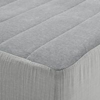 無印良品 両面使い　ベロア　敷パッド　ボックスシーツ型 Ｄ １４０×２００ｃｍ×１８‐２８ｃｍ用　グレー  良品計画