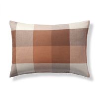 無印良品 綿フランネルまくらカバー ５０×７０ｃｍ用 オレンジチェック  良品計画