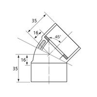 エスコ #25 45 ゚エルボ(ACドレンパイプ用/アイボリー) EA471GC-25 1セット(10個)（直送品）