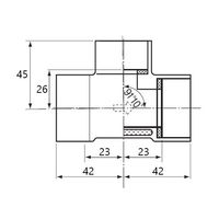 エスコ #25x#20 異径チーズ(ACドレンパイプ用/アイボリー) EA471GE-1 1セット(10個)（直送品）