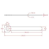 エスコ 125x12mm ケーブルストラップ(青/20本) EA944MA-631 1セット(100本:20本×5袋)（直送品）