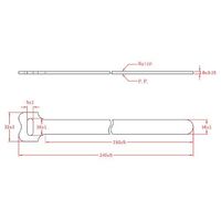 エスコ 240x16mm ケーブルストラップ(青/20本) EA944MA-635 1セット(60本:20本×3袋)（直送品）