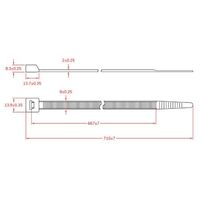 エスコ 710x 9.0mm 結束バンド(耐候性/100本) EA475B-710 1袋(100本)（直送品）