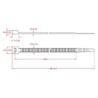 エスコ 380x 7.6mm 結束バンド(耐熱性/100本) EA475BC-380 1袋(100本)（直送品）