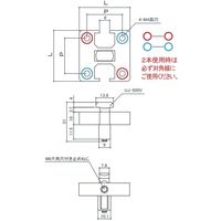 エスコ 40角用 後入れ式ジョイント金具 EA976CB-34 1セット(10個)（直送品）