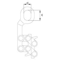 エスコ 20.0ー40.0mm/4000kg ワイヤークランプ EA988DJ-16 1個（直送品）
