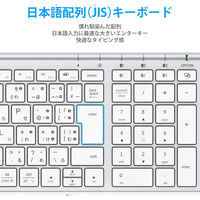 キーボード ワイヤレス Bluetooth テンキー付/JIS配列/パンタグラフ/超薄型 IC-BK22-SL iClever
