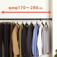 平安伸銅工業 HEIAN SHINDO 突ぱりパワフルポール マットブラック 特大 6本（直送品）