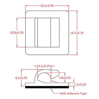 エスコ 5.1x3.8mm ワイヤークリップ(10個) EA945AD-3A 1セット(300個:10個×30袋)（直送品）