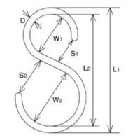 エスコ 112x6mm Sカン(ステンレス製) EA638DW-42 1セット(10個)（直送品）