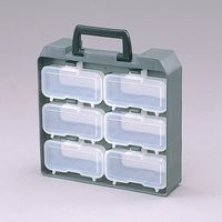 エスコ 285x278x73mm パーツケース(トレー2列3段) EA508KG-13 1セット(3個)（直送品）