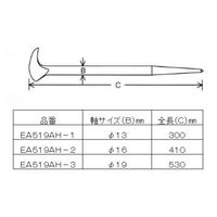 エスコ 19x 530mm プライバー EA519AH-3 1本（直送品）