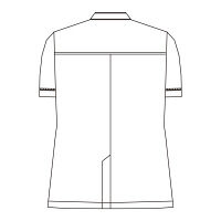 KAZEN メンズジャケット半袖 （医務衣） 医療白衣 ホワイト×ネイビー L 093-28（直送品）