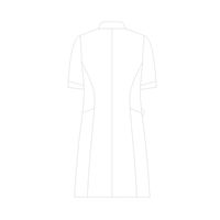 住商モンブラン ナースワンピース（半袖） 医療白衣 白/シルバー＆ネイビー M 73-1714（直送品）