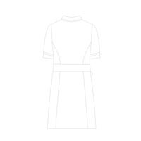 住商モンブラン ナースワンピース（半袖） 医療白衣 白/サックスブルー（水色） M 73-1754（直送品）