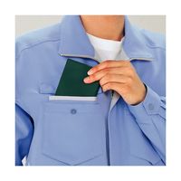 ミドリ安全 作業服 男女共用 長袖 ブルゾン 帯電防止 RC461 4L シルバーグレー×ブルー 3110178308 1点（直送品）