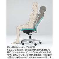 【設置込】イトーキ　フルゴ　オフィスチェア　ハイバック　ベースカラーブラック　ループ肘付　ラズベリーレッド／ブラック　KF-436GB-T1T1M5 （直送品）