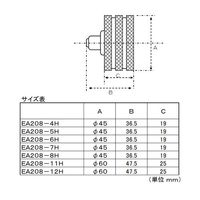 エスコ 1” エキスパンダーヘッド EA208-8H 1個（直送品）