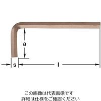 エスコ 12mm 六角棒レンチ(ノンスパーキング) EA642LS-12 1本（直送品）