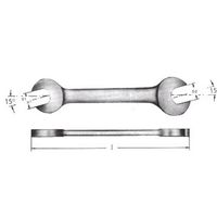 エスコ 22x24mm 両口スパナ(ノンスパーキング) EA642LD-25 1本（直送品）