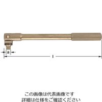 エスコ 3/4”sq スピンナーハンドル(ノンスパーキング) EA642LH-6 1丁（直送品）