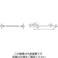 エスコ 21x23mm 両口めがねレンチ EA616GC-9 1本(1丁)（直送品）